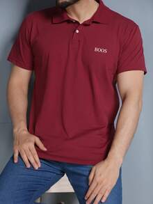 BOOS Men's Short-Sleeved Polo Shirt - Redwood - View 1