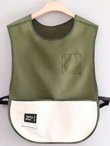 1pc Waterproof Kitchen Apron, Cafe Work Uniform Vest, Unisex Plus Size Bib Apron - Multicolor - View 10