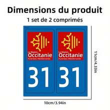 2pcs/Set Vehicle License Plate Stickers - For Cars, Trailers, Campers - 2 License Plate Stickers - View 14