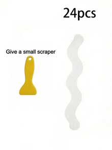 6/12/24 piezas Pegatinas antideslizantes de baño transparentes de PEVA, tiras de antideslizantes con raspador incluido, pegatinas antideslizantes para baño - ninguno - Ver 12