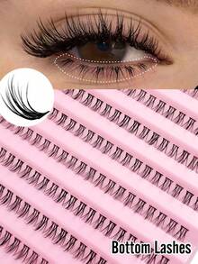 Rikuaild 200 piezas de racimos de pestañas postizas, naturales y realistas, reutilizables, de longitud mixta de 6-8 mm, extensión de pestañas DIY, de mink falso suave, adecuadas para principiantes, fáciles de usar, calidad de salón, de larga duración - C - Ver 8