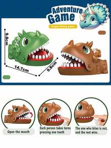 Funny Prank Toy: Triangular Dinosaur Bite Finger Toy, Big Mouth Crocodile Dinosaur Toy, Interactive Toy For Children, Triangular Dinosaur Prank Toy - Multicolor - View 8