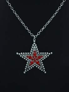 Fashionable Sparkling Star & Turquoise Pendant Necklace, Boho Design For Women - Star - View 16