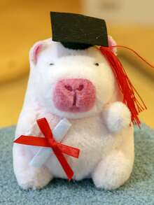 1pc Capybara Plush Doll Cartoon Pendant, Soft Stuffed Plush Capybara, Crochet Capybara, Capybara Bag, Frog Teddy Bear, Capybara Stuffed, Capybara Plush - Multicolor - View 5