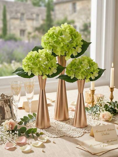 1 PIEZA/1 JUEGO Jarrón de flores - Arte de hierro metálico, simple y romántico, ideal para bodas, banquetes, cenas a la luz de las velas, decoración de escritorio del hogar. Maceta de lujo, decoración de habitación, decoración del hogar, centro de mesa, decoración de mesa; regalo ideal para amigos, familiares, graduación, regalos para mujeres y amigos cercanos.