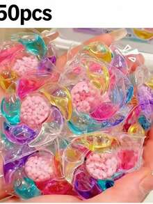 6-In-1 Laundry Detergent Capsules (100/50/30/10 Pcs Per Box), Concentrated Detergent Pearls, Fresh And Pleasant Fragrance, Strong Stain Removal And Color Protection, Floral Scent, Suitable For Busy Families, Compatible With All Washing Machines, Gentle Care For Fabrics, Quickly Dissolves In Water, Keeps Clothes Soft, Fresh And Clean For Long - Liquid - View 12