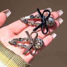 1个可爱蝴蝶结PU皮革发夹，百搭日常佩戴发夹 - 彩色 - 查看 5