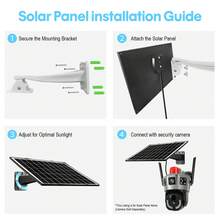 Painel Solar Portátil é uma Fonte de Alimentação Dedicada para Câmeras de Vigilância, Resolvendo Perfeitamente Problemas de Fornecimento de Energia. Suporta Saídas Duplas Tipo-C 5V e USB, Compatível com Vários Dispositivos, Equipado com Suporte Ajustável 360°, Pode Ajustar o Ângulo Flexivelmente para Maximizar a Absorção de Energia Solar, O Design de Instalação Sem Fio Elimina a Necessidade de Fiação Complicada, Economizando Tempo e Esforço. Adequado para Estacionamentos, Pomares e Outros Cenários. - Visão 9