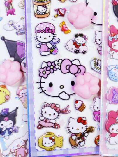 可爱的3D猫爪贴纸，适用于笔记本电脑、手机壳、杯子、电脑、行李箱和笔记本。这些PVC贴纸耐油防水，非常适合装饰手机壳、卡包和笔记本拼贴画。是理想的日式风格配饰。