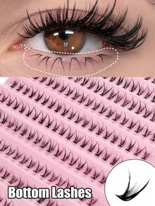 Rikuaild 200 piezas de racimos de pestañas postizas, naturales y realistas, reutilizables, de longitud mixta de 6-8 mm, extensión de pestañas DIY, de mink falso suave, adecuadas para principiantes, fáciles de usar, calidad de salón, de larga duración - C - Ver 9
