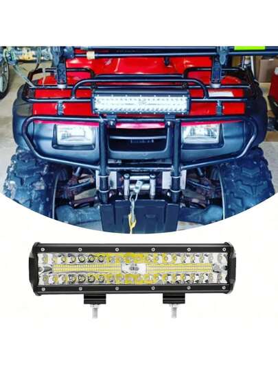 شريط إضاءة LED مزدوج الصف بطول 12 بوصة، أضواء عمل LED لإضاءة القوارب والسيارات الرباعية الدفع والشاحنات