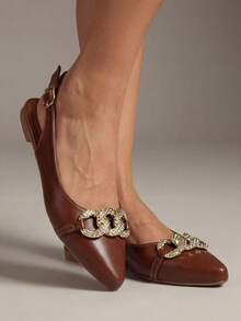Women's Slingback Chain Worked Sneaker | Madrid Caramel – Casual, Light, Versatile, Elegant - 駝色 - 查看 7