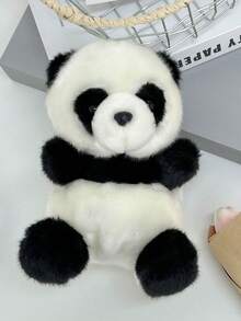 1个20厘米/7.87英寸可爱熊猫毛绒玩具，柔软可爱，便携式减压玩偶，精美卧室客厅沙发装饰，适合儿童和成人作为生日、圣诞节、万圣节、感恩节、复活节、情人节、新年礼物 - 黑與白 - 查看 4