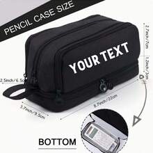 Túi đựng văn phòng phẩm bền chắc, dung tích lớn, chất lượng cao, in chữ theo yêu cầu, kiểu dáng đơn giản, có thể in logo, thích hợp làm quà tặng năm học mới. - Nhiều màu - Xem 17