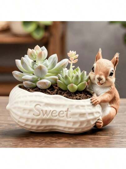 Resin Silicone Molds Peanut Squirrel Silicone Mold - Soft, Easy Release, Multi-Use DIY Planter, Resin & Plaster Craft Mold For Home Decor, Creative Gift For DIY Enthusiasts & Holiday Decoration