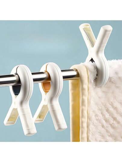 1/2/3 chiếc kẹp khăn tắm bằng nhựa chịu lực cao - Giữ chắc khăn tắm, quần áo và chăn trên dây phơi hoặc giá phơi, kẹp quần áo chống gió, kích thước lớn, thích hợp cho dây phơi, ghế, ghế nằm hồ bơi, ghế bãi biển, màu ngẫu nhiên.