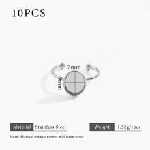 10 chiếc đế nhẫn điều chỉnh được bằng thép không gỉ mạ vàng 18K, phụ kiện tự làm trang sức, phù hợp cho nữ giới đeo hàng ngày. - Cài đặt vòng - Xem 21