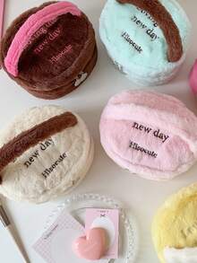 1 PC Hairy Hand-Held Makeup Bag, Student Skincare Product Storage Bag, Travel Portable Toiletry Bag - Multicolor - View 6
