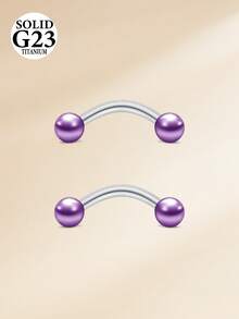 2PCS 16G G23 Titanium Alloy Eyebrow Rings Tragus Helix Rook Daith Earrings Lip Ring Barbell Body Piercing Jewelry Retainer 8mm 10mm - Pearl Ball - View 15
