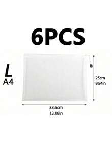12pcs Mesh Zipper Bags, PVC Mesh Zipper Pouches, Waterproof Plastic Mesh Zipper Envelopes, File Folders, Multi-Purpose Mesh Organizer Bags, Transparent Document Storage Bags, Back To School, Zipper File Bags, Puzzle Toy Sorting Bags, Pencil Cases, File Folders, Office Stationery Storage Bags, Gift Bags - Multicolor - View 13