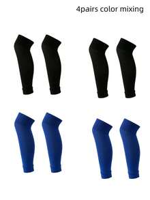 5 đôi tất bóng đá/bóng bầu dục nam ngẫu nhiên, có bảo vệ ống chân, thiết kế cao cổ, chống trượt, giảm sốc, thoáng khí, phù hợp cho nam giới tập luyện bóng rổ ngoài trời, thể thao và các hoạt động ngoài trời khác. - Nhiều màu - Xem 11