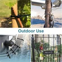 1000pcs Black Heavy Duty Self-Locking Nylon Cable Ties 6IN (150mm), Widely Used For Automotive, Electrical, Gardening, Household, Office, Durable & Non-Slip - 1000PCS - View 4