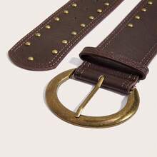 2025新款复古美式朋克风铆钉腰带，百搭牛仔裤皮带 - 美式復古皮帶 - 查看 5
