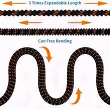1卷，25英尺-150英尺高压洗车水枪魔术自动伸缩软管多功能花园浇水软管，适用于庭院、草坪和花园……高压水枪长喷洒器，水管 - A - 查看 4