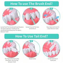 Bộ 10/20/40/50 chiếc bàn chải kẽ răng, tăm xỉa răng, tăm bông nylon mềm hình chữ L, tăm chỉ nha khoa, dụng cụ loại bỏ mảng bám cho người lớn và trẻ em, dụng cụ vệ sinh răng miệng chỉnh nha, kèm hộp đựng chống bụi khi đi du lịch. - Nhiều màu - Xem 2