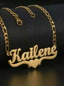 A Custom New Name Love Necklace Stainless Steel Jewelry - Multicolor - View 3