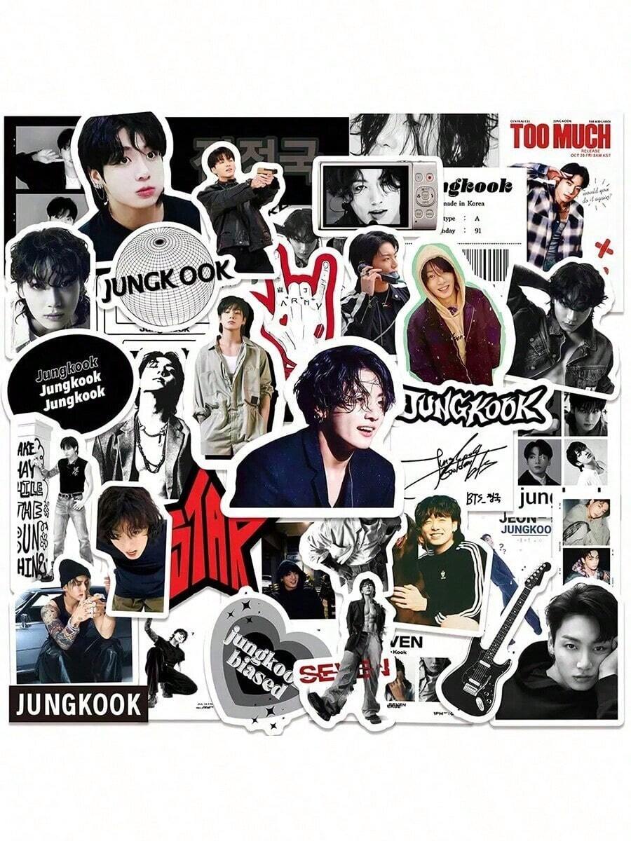 BT/S V JHOPE Stickers, Album Cards, Waterproof Sticker Set, Decorative Collage, Notebook Stickers, Phone Case Support Material, Collectible Stickers, Sticker Display Collection, Box Decoration Stickers - Multicolor - View 1