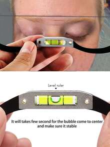 2 piezas Regla bordada para cejas con diseño horizontal, Regla de nivel de arco y flecha para tatuajes, Herramienta de diseño de forma de cejas niveladora, Plantilla de peinado de cejas, Herramienta de dibujo de cejas simétricas, Regla de marcado de línea de cejas para maquillaje permanente, 1 pieza Bolígrafo de marcado de micro tatuaje de cejas blanco, Regla de cejas curva de nivel de tatuaje, Medición de cejas, Línea de tatuaje pre-entintada PMU negra para medición de cejas 1 pieza - Multicolor - Ver 4