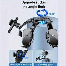 Giá đỡ điện thoại xoay 360° có giác hút, phù hợp với điện thoại thông minh, giá đỡ điện thoại trên xe hơi ổn định, chống rung, có thể xoay ở mọi góc độ, giá đỡ định vị ô tô tiện dụng, lực hút mạnh, độ ổn định cao, dễ lắp đặt, an toàn và đáng tin cậy, công cụ thiết thực cho việc định vị khi lái xe. - A - Xem 6