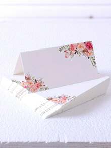 Bộ 10/30 thẻ ghi tên chỗ ngồi trên bàn, thẻ hình hoa mẫu đơn màu hồng, thẻ ghi tên chỗ ngồi vẽ màu nước cho đám cưới hoặc tiệc tùng, rất phù hợp để trang trí bàn ăn, sắp xếp dao dĩa và trang trí đám cưới. - Thẻ chỗ ngồi - Xem 1