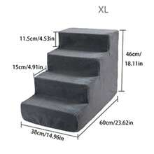 1 Stück Hunde-Treppe, Haustier-Rampe für kleine und mittlere Hunde, ältere Hunde, zum Aufstieg auf Bett und Sofa, Haustier-Ecktreppe - Verschiedenfarbig - Übersicht 21
