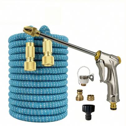 Garden Water Hose Expandable Double Metal Connector High Pressure Pvc Reel Magic Water Pipes For Garden Farm Irrigation Car Wash