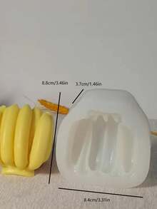 创意香蕉造型蜡烛和肥皂模具，DIY手工水果硅胶模具 - 白色 - 查看 5