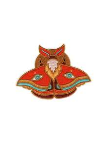 1 pieza Parche bordado de polilla vívida, para planchar o coser, aplicable a ropa, sombreros, zapatos y bolsos - Con respaldo adhesivo, fácil de colocar, bordado delicado, bordado artístico, bordado de animal - Polilla mariposa - Ver 12