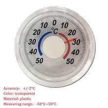 Round Dial Thermometer, Window/Indoor/Outdoor/Wall-Mounted/Garden/Home Use, Plastic Material, Temperature Range -50°C~50°C, No Battery Required, Analog Temperature Gauge - Mechanical Thermometer - View 14