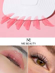 3 Pairs Korean Lash Lift Pads, Step 1 Perm Only To Soften Eyelashes Self Adhesive Reusable Eye Patches Multi-Functional Eyelash Lift Kit - Pink - View 1