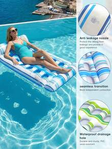 Võng phao bơi 133cm, Giường nằm nổi bơm hơi dành cho người lớn có lỗ, Phụ kiện bơi lội, Giường nổi trên nước, Thích hợp cho kỳ nghỉ, tiệc tùng và thư giãn. Có các màu Hồng, Vàng, Trắng, Xanh lá cây và Xanh dương. Vật dụng cần thiết cho bãi biển và võng ngoài trời hồ bơi. Giường treo lưng, Phao bơi bơm hơi, Vật dụng cần thiết cho bãi biển, Phao bơi. - Nhiều màu - Xem 7
