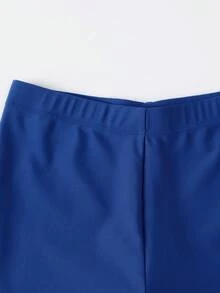 Annil 【高弹渐变两件式泳衣】男童专业游泳比赛训练泳衣休闲长袖泳衣和泳裤套装 - 綠調花 - 查看 4