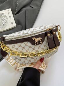 2026 New Fashion High-Quality Chain Chest Bag, Waist Bag, Unique Shoulder Strap Crossbody Bag For Women - White - View 9