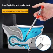 1 cái kẹp gắp đa năng mềm mại - Dễ dàng thông tắc cống, lấy tóc ra, làm sạch bồn rửa và nhà vệ sinh - Dụng cụ thiết yếu cho nhà bếp và phòng tắm - A - Xem 6