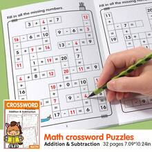 32-Page Children's Math Puzzle Workbook, Includes 20 Fill-In-The-Blank Games, Mental Arithmetic (Addition & Subtraction) Practice, Brain Teasers To Spark Interest In Math, Stationery, Learning Supplies, Educational Games, Home Learning, Pre-School Math Enrichment, Back To School Gift - Multicolor - View 6