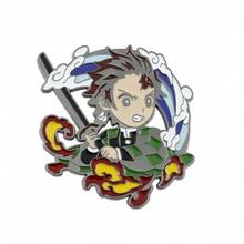 1/6pcs Exquisite Fashion Cartoon Style Brooch, Including Characters From "Demon Slayer" Anime: Tanjiro, Nezuko, Zenitsu, Kanao, And Inosuke. Fashionable Bag Accessory. - Multicolor - View 15