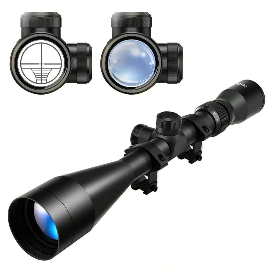 Mirilla Ajustable para Caza Mayor 3-9x40 – Lente Objetivo Grande para Máximo Rendimiento en Amaneceres y Atardeceres, Retícula EG con Puntos de Referencia Balísticos, Incluye Base de Montaje para Riel de 11 mm sin Necesidad de Accesorios Adicionales - Negro - Ver 1