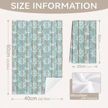 MEMNUN 2 chiếc khăn lau bếp bằng gỗ màu xanh dương và xanh lá cây họa tiết "Nhà là nơi ấm cúng", kích thước 15.75*23.62in (40*60cm), khăn lau bát đĩa bằng sợi microfiber siêu mềm, thấm hút tốt, hoàn hảo cho trang trí phòng tắm và phòng ăn, nấu nướng và làm bánh. - Nhiều màu - Xem 3
