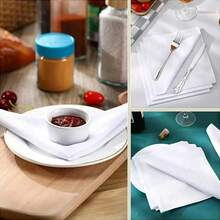 3/6pcs Premium White Handkerchief, Made Of Soft Polyester Fabric, Absorbent And Breathable. Suitable As A Birthday Or Holiday Gift. - Multicolor - View 2