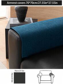 1 pezzo Fodera per cuscino del divano in chenille confortevole, cuscino per seduta di divano moderno e minimalista antiscivolo, copridivano antipolvere e lavabile, di colore blu fresco e alla moda, morbido e resistente allo sbiadimento, coperta protettiva adatta agli animali domestici, regolabile per divani ad angolo, adatta per camera da letto, ufficio, combinazione di mobili per il soggiorno, divano a L e divani a 1/2/3/4 posti - Blu - Visualizzare 13